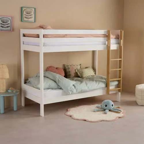 NOUS Kids Maddy kinderstapelbed van massief hout, 90 x 200 cm