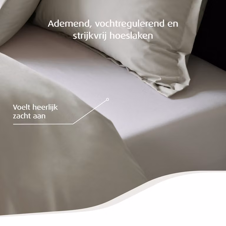 Tempur Home Topper Hoeslaken Wit - Egyptisch katoen - 90 x 200 x 9 cm
