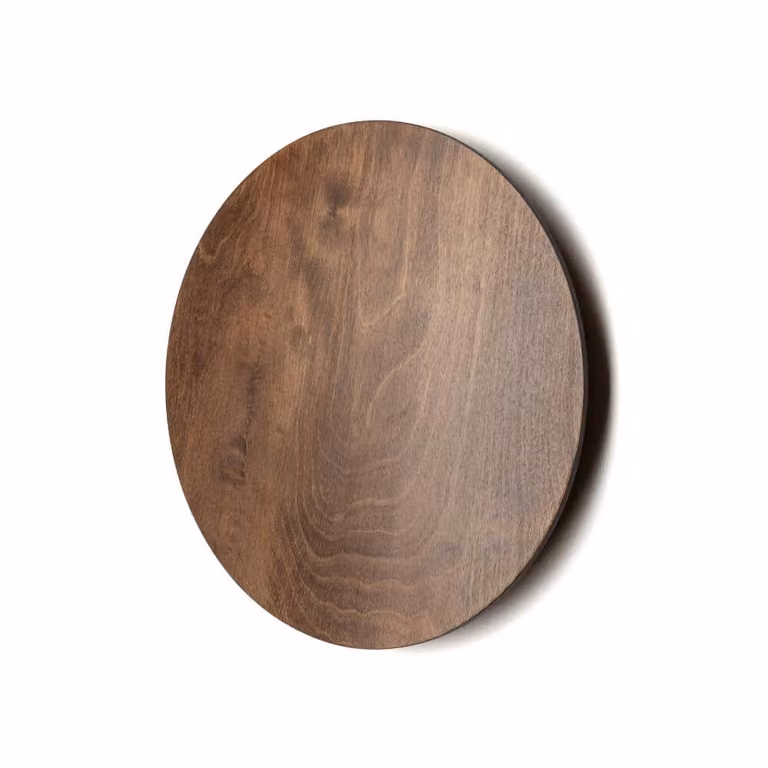 Lyora Wandlamp Ring Timber L LED hout en metaal bruin zwart