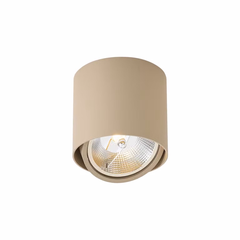 Qazqa Moderne Plafondspot Beige Aluminium - Dimbaar en Kantelbaar - GU10 LED