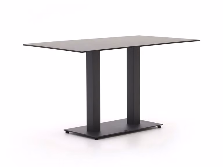 Forza Furniture Tuineettafel Forza - Rechthoekig - Aluminium en Kunststof - Bruin/Zwart