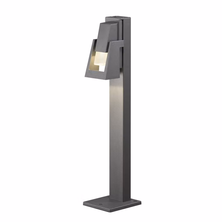 Konstsmide Potenza design tuinbollard in antraciet met LED en warm wit licht, Hoogte: 100 cm