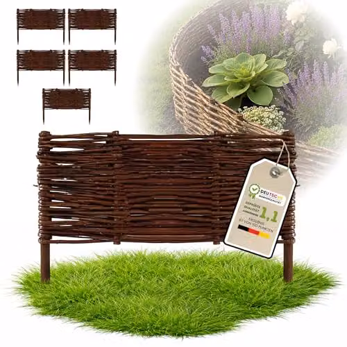 Floranica Set van 5 Wilgenvlechtwerk Tuinschermen, B/D/H: 50 x 30 cm