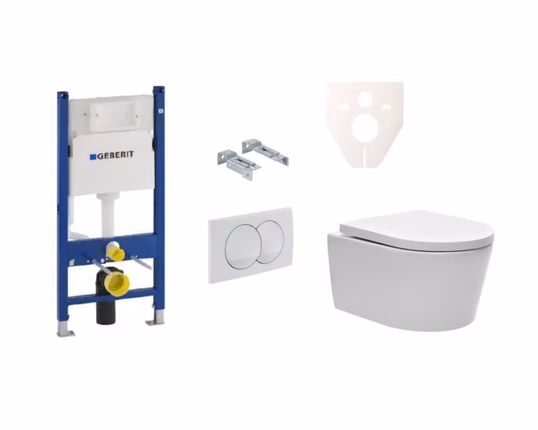 Geberit Brevis wandclosetset voor lichte wanden inclusief toiletpot