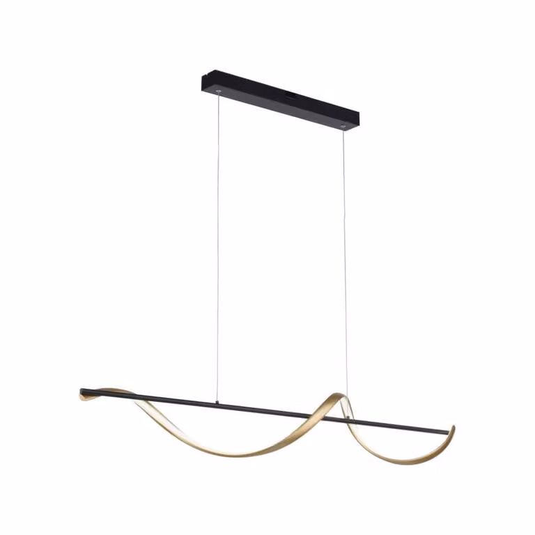 Slimme hanglamp Paul Neuhaus Q-Swing zwart, dimbaar met afstandsbediening en Zigbee-ondersteuning