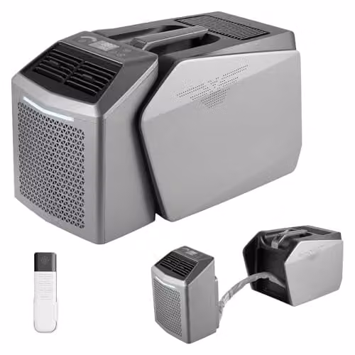 VEVOR Mobiele Airconditioner 580W, 4850 BTU Draagbare Airconditioner met Afstandsbediening, Timer en Afvoerslang, Donkergrijs