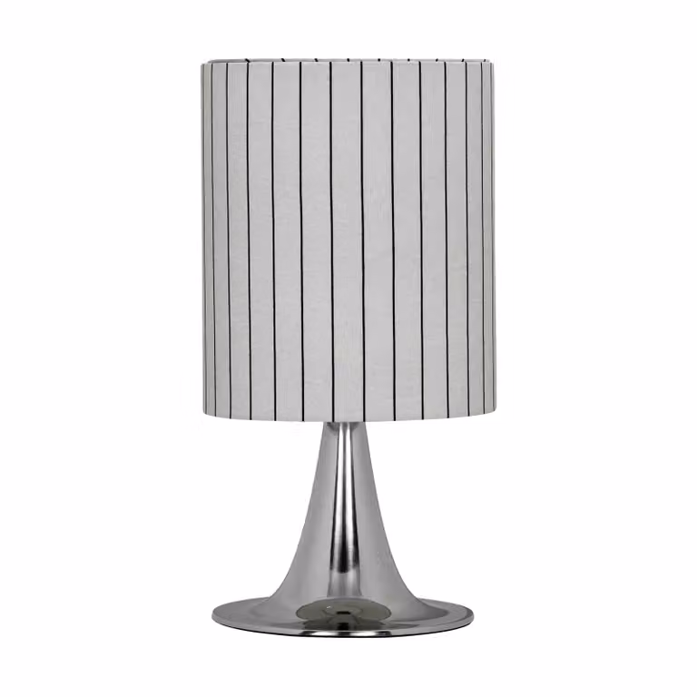 House Doctor Tulip tafellamp zilver en wit, H: 50 cm, B: 26 cm, D: 26 cm
