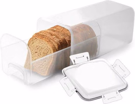 Luchtdichte en lekvrije lunchbox van transparant plastic, BPA-vrij, Breedte: 33,5 cm, Diepte: 14 cm