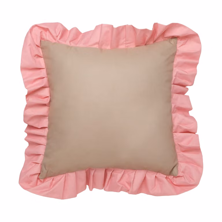 Garden Glory Outdoor kussen met volant Beige-pink 45 x 45 cm