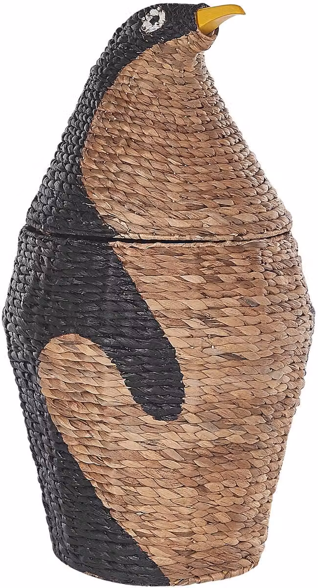 Beliani Mand van Waterhyacinth en Metaal met Open Weave voor Kinderen