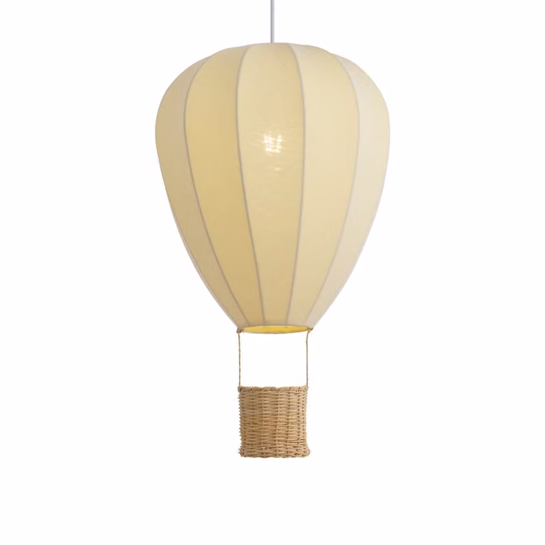Qazqa Kinder hanglamp lampion beige luchtballon