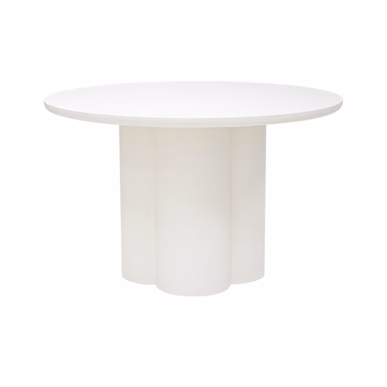 Kick Collection eettafel Fox - Rond - Wit - B/D: 120 x 120 cm