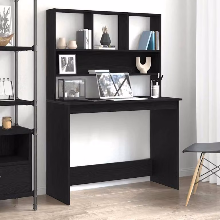 Ruimtebesparend bureau met planken voor thuiswerken B/D/H: 102 x 45 x 148 cm