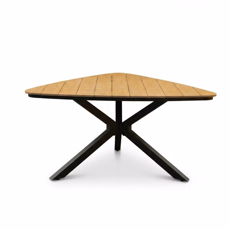 LUX outdoor living Corsica dining tuintafel triangel voor 6 personen, Natural Wood, Breedte: 158 cm