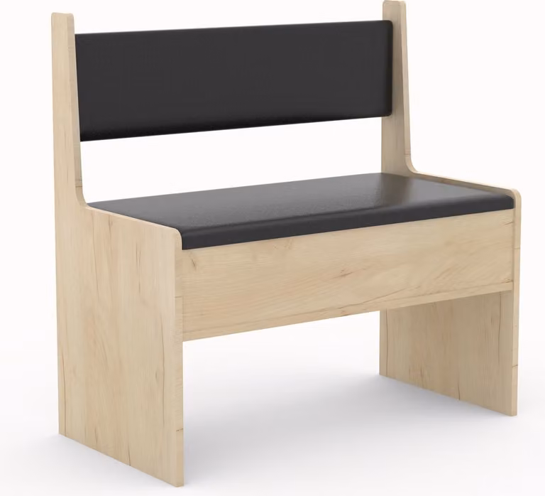 Houten hoekbank Esal met commode, Breedte: 80 cm