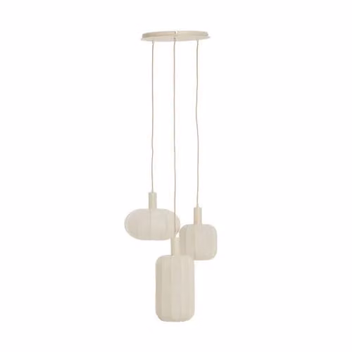 Light & Living Tufia hanglamp linnen beige B: 38 cm, H: 34 cm