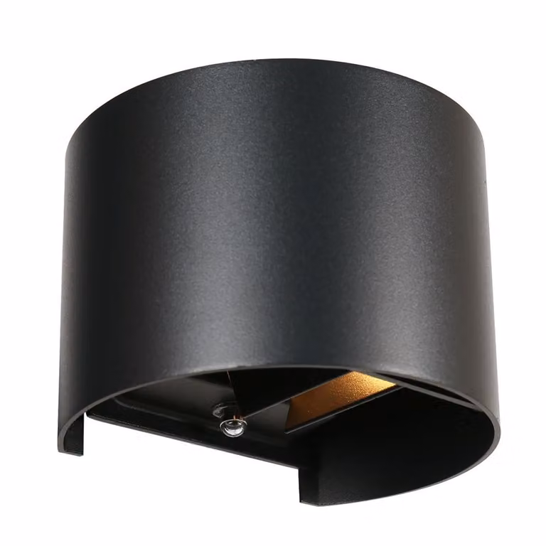 Steinhauer Logan Wandlamp zwart aluminium met LED-module B/D/H: 12 x 10 x 14 cm