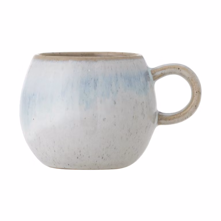 Bloomingville Paula espressokopjes blauw set van 4 stuks, 14 cl, Ø 7 x 6 cm