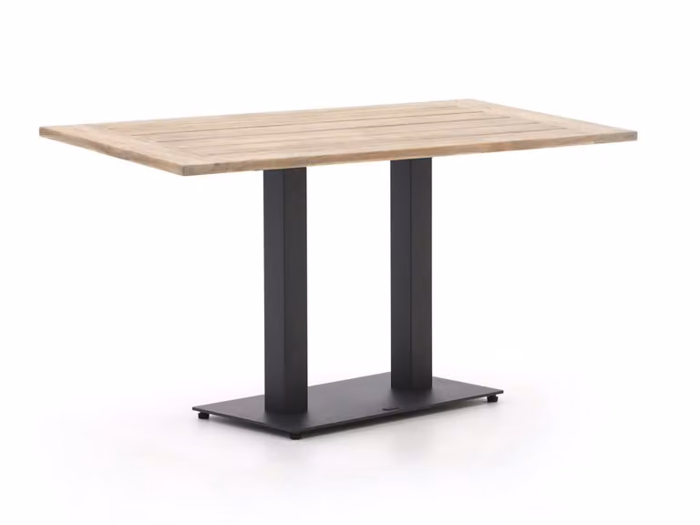 Forza Furniture Tuineettafel Forza - Rechthoekig - Grijs - Aluminium en Kunststof