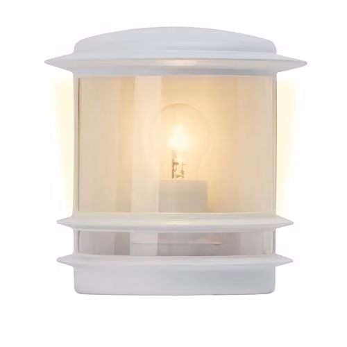 Brilliant Hollywood buitenwandlamp wit, B/D/H: 24 x 24 x 13 cm