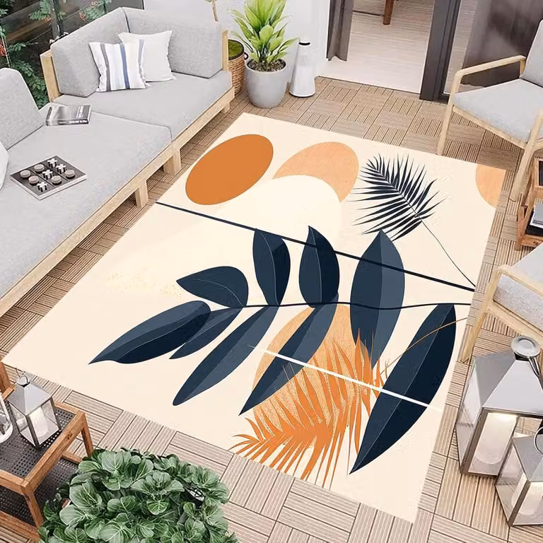 Decoratief tapijt met bloemenpatroon in klassieke stijl voor de woonkamer, slaapkamer of hal