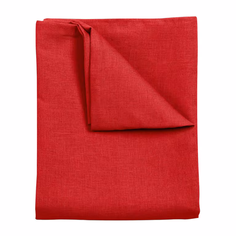 Scandi Living Clean linnen tafelkleed - Rood - 145 x 350 cm