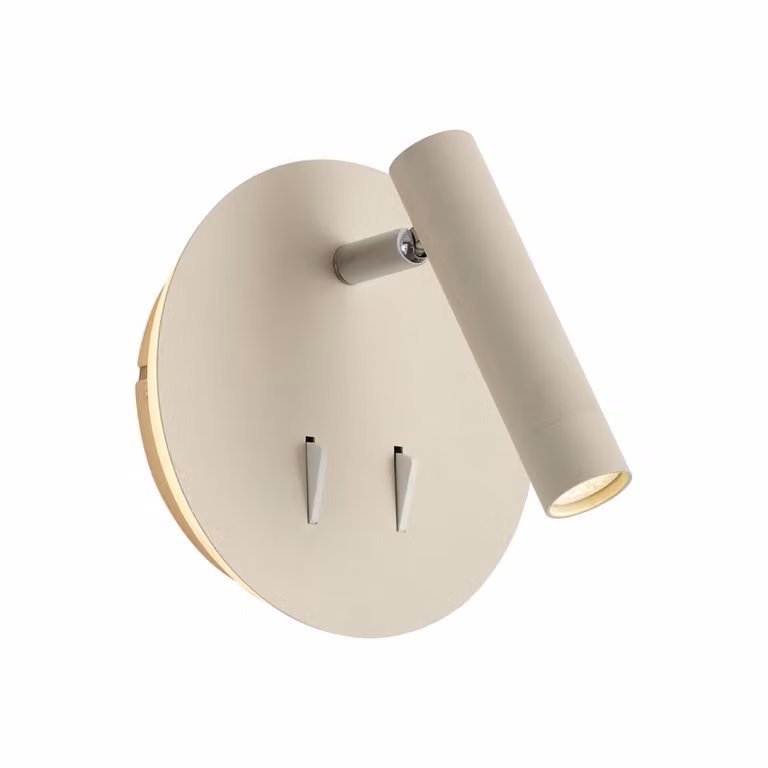 Qazqa Ronde Wandlamp met LED en USB-poort voor woonkamer en slaapkamer