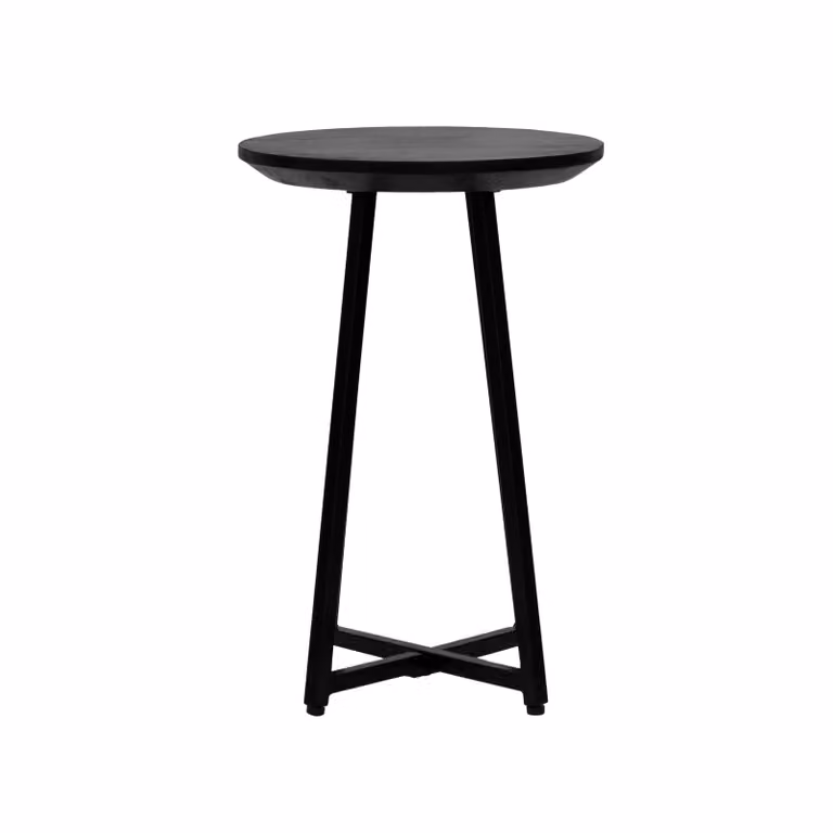Kick Collection bijzettafel Rav zwart met mangohouten blad