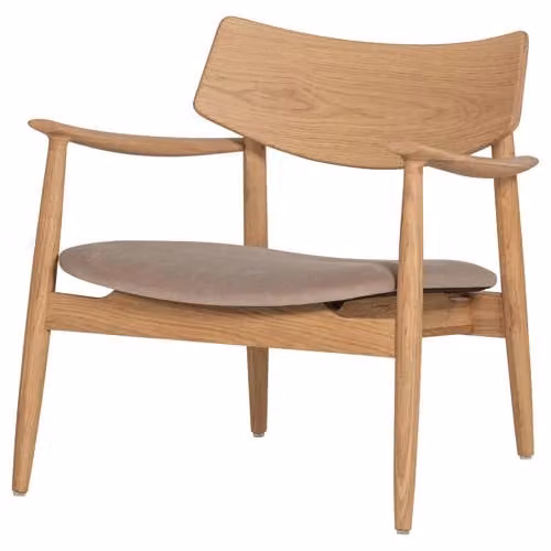 WOOOD Bask Fauteuil - Walnoothout - Bruin - B/D/H: 72 x 69 x 70 cm
