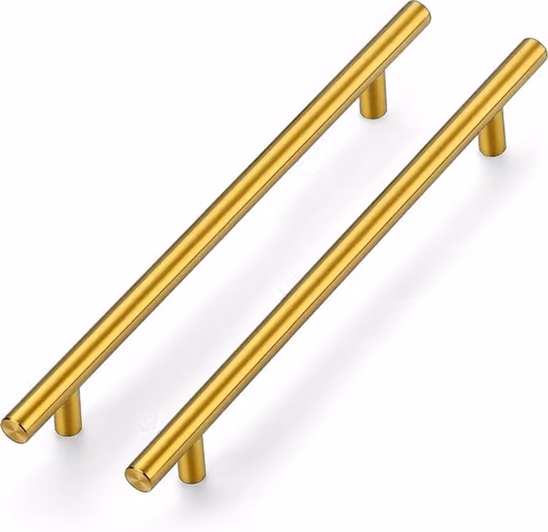 15 Gouden T-bargrepen met 128 mm gatcentrum