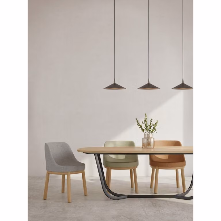 Masterlight Ceppo 3-lichts hanglamp cacao bruin Ø 22 cm