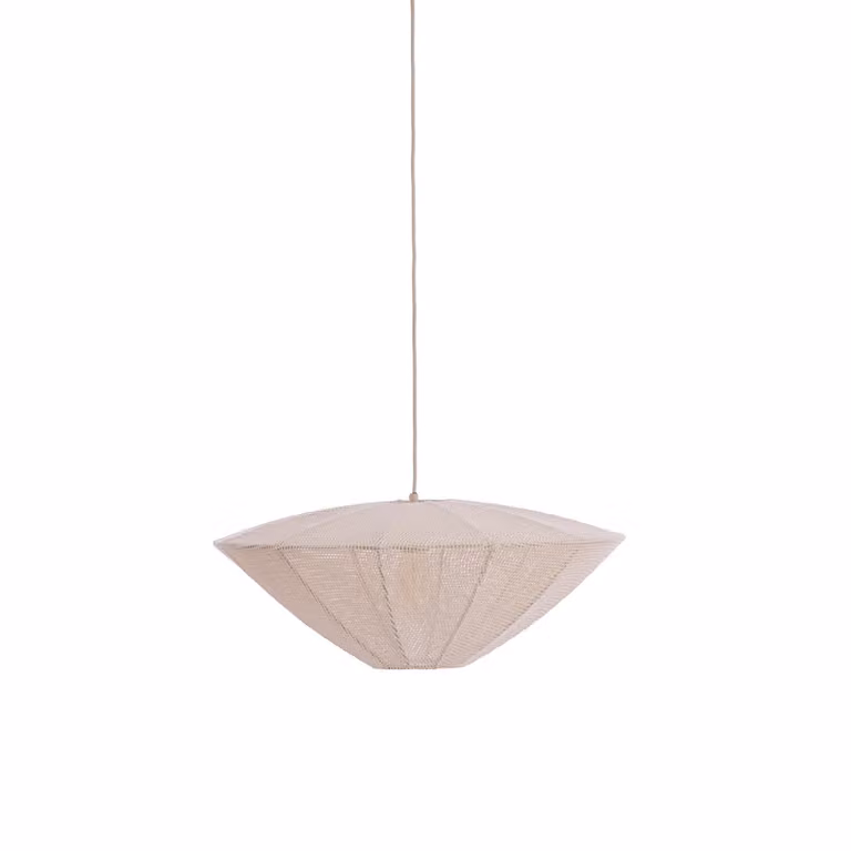 Light & Living Hanglamp Satilla Rond - Beige/Wit - Ø 50 cm