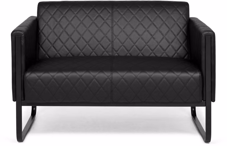 Aruba Black Loungebank - 2-Zits - Zwart