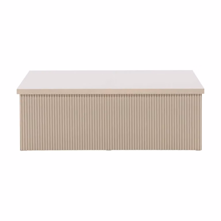 QUVIO Luno Salontafel - Beige MDF - B/D/H: 90 x 90 x 30 cm