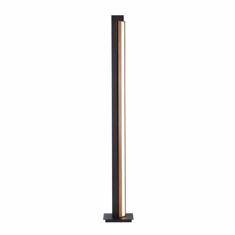 Paul Neuhaus Lines LED vloerlamp hout/grafiet - Hoogte: 140 cm