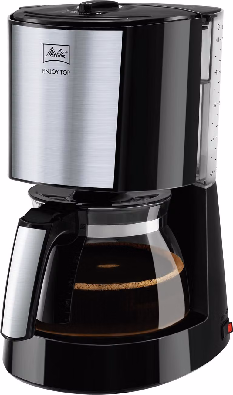 Melitta Koffiezetapparaat Top Glass Zwart/Geborsteld Staal 1017-04