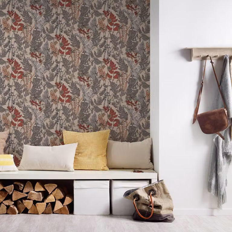 home24 Vliesbehang II beige, 53 x 1005 cm