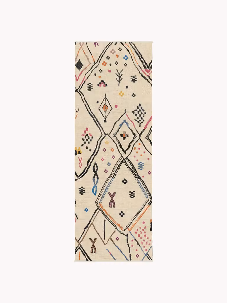 Ruggable Wasbare laagpolige loper Pamir met Marokkaans en Oriental design