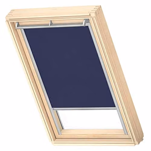 VELUX Lichtdoorlatend Rolgordijn RFL MK08 Donkerblauw met Grijze Geleiders