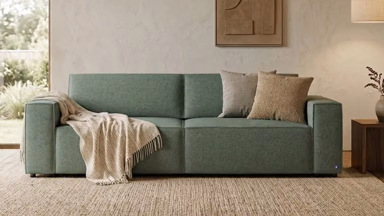 BRUNO Lounge slaapbank Aurora forest groen met opbergruimte en logeerbed