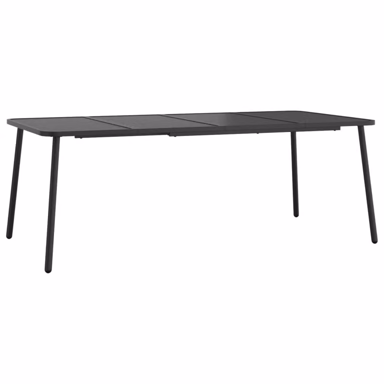 vidaXL Tuintafel, antraciet, B/D/H: 200 x 100 x 71 cm