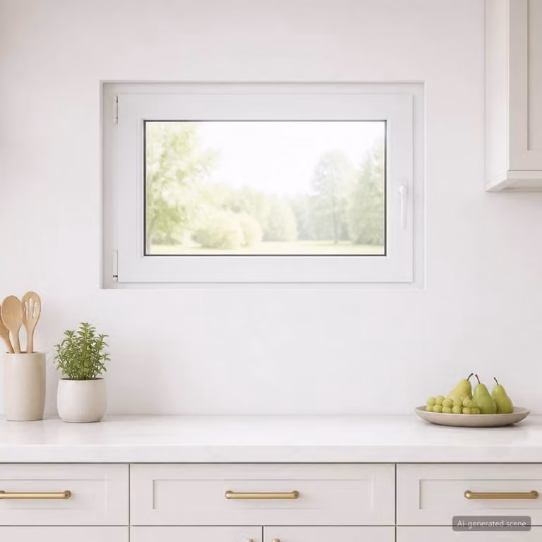 Syfax Kellerraam RISOR met helder vlakglas, PVC, 95 x 50 cm