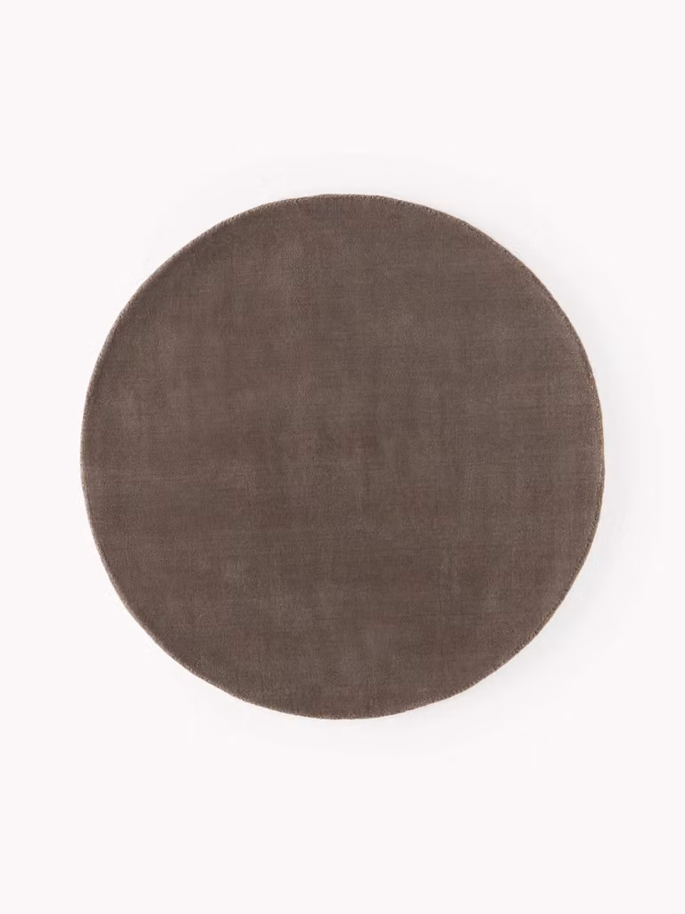 Westwing Collection Zayne handgeweven rond wollen vloerkleed