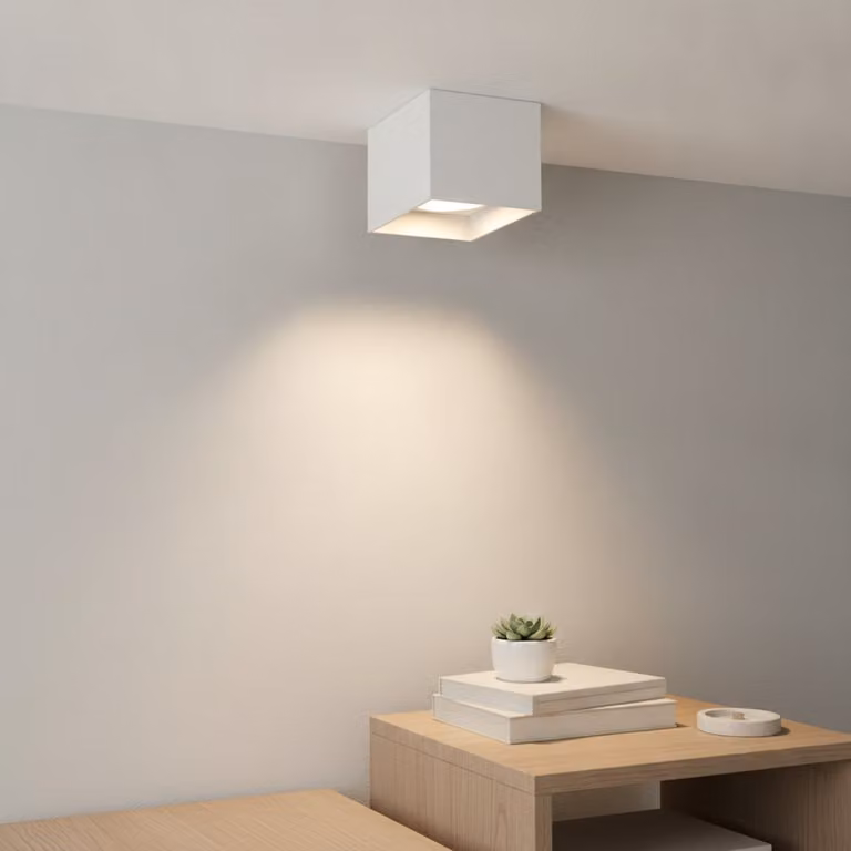 Artdelight Brock opbouw ledspot - Wit - Aluminium - Vierkant