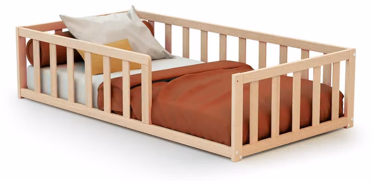 WEBABY Vloerkleed van massief hout voor de kinderkamer, 70 x 140 cm