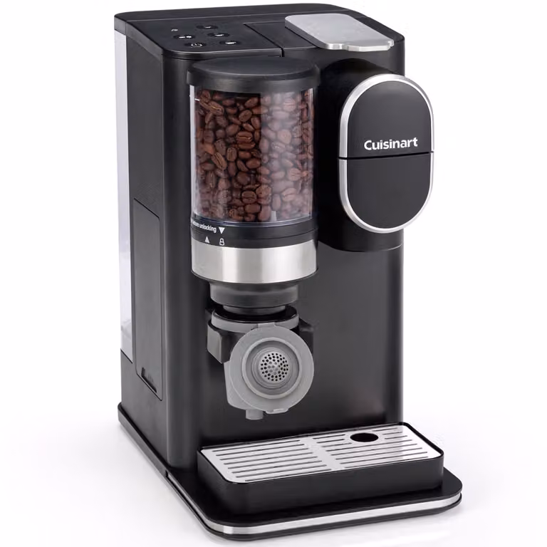 Cuisinart DGB2E Koffiezetapparaat voor capsules, 1,35 liter, Ingebouwde molen, Zwart, RVS