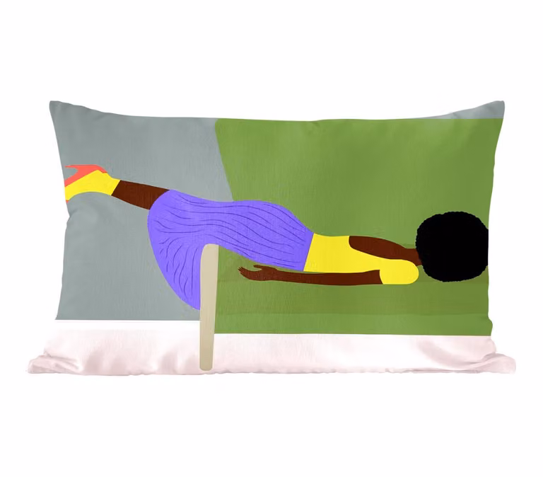 PillowMonkey Sierenkussen Minimalisme Design Vrouw - 50 x 30 cm