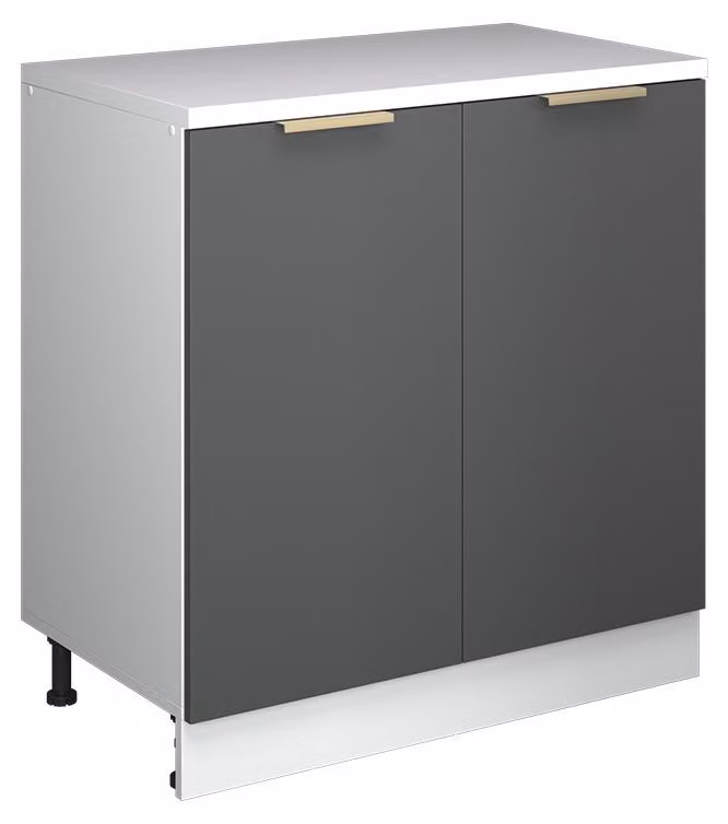 Vicco R-Line Keukenkast voor schuine wand, Antraciet-goud, Breedte: 83,8 cm, 2 deuren, Model 61814