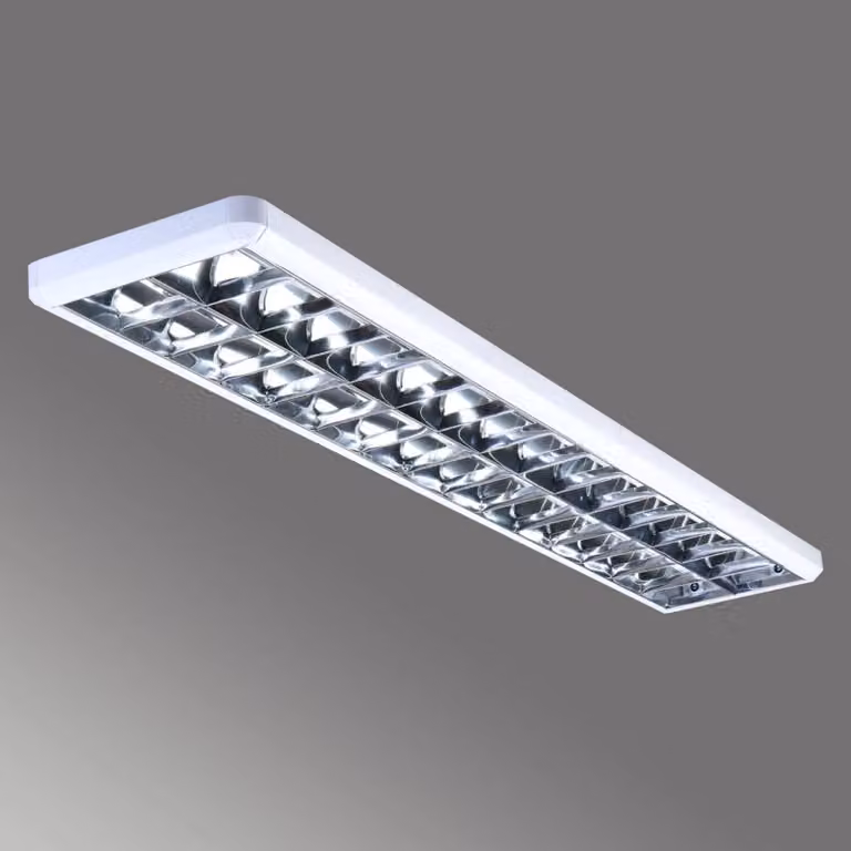G & L Handels GmbH Raster-opbouwlamp 432, wit, modern, dimbaar, metaal en glas, Lengte: 154,5 cm
