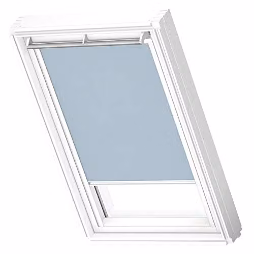 VELUX Lichtdoorlatend Rolgordijn RFL met Witte Geleiders, UK04, Lichtblauw